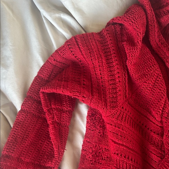 Style & Co. Women's Red Cardigan Sweater - Picture 5 of 16